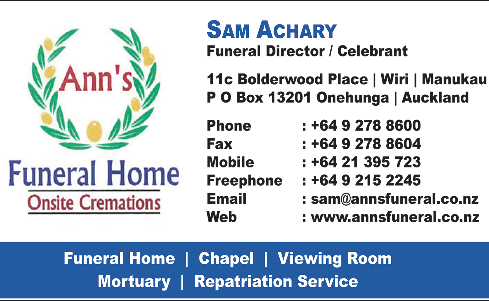 Anns funeral home